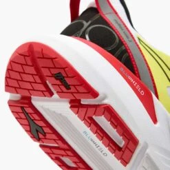 Diadora Men's Mythos Blushield Volo 3 Running Shoe- White/Black/Yellow Fluo - Regular (D) -Sports Shoes 101.179090 C0008 25 HR