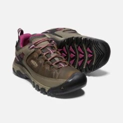 Keen Women's Targhee III Waterproof Hiking Shoe - Weiss/Boysenberry- Regular (B) -Sports Shoes 1018177 PPS PDP