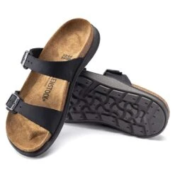 Birkenstock Women's Sierra Oiled Leather Sandal - Black - Regular/Wide -Sports Shoes 1018704 sole