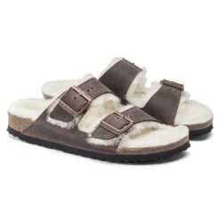 Birkenstock Arizona Shearling Sandal - Habana Natural- Medium/Narrow