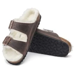 Birkenstock Arizona Shearling Sandal - Habana Natural- Medium/Narrow -Sports Shoes 1021049 sole
