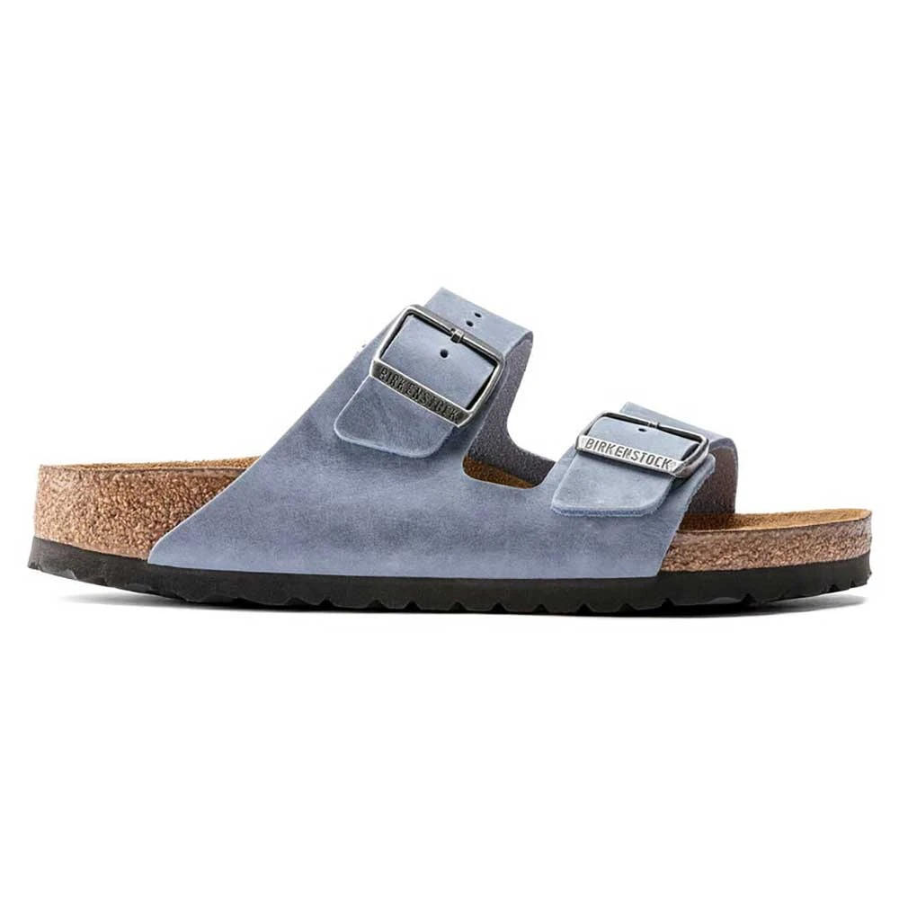 Birkenstock Arizona SFB Oil Leather Sandal - Dusty Blue - Regular/Wide 2 Birkenstock Arizona SFB Oil Leather Sandal - Dusty Blue - Regular/Wide - Image 2