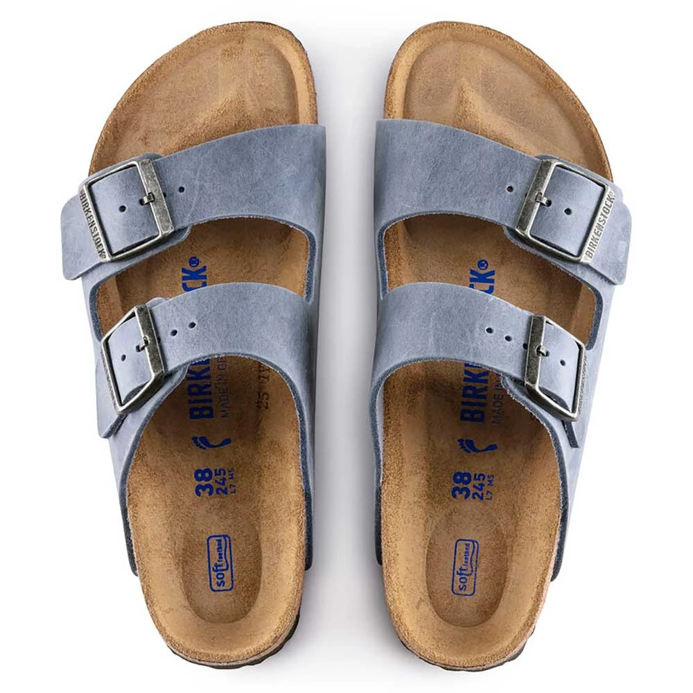Birkenstock Arizona SFB Oil Leather Sandal - Dusty Blue - Regular/Wide 5 Birkenstock Arizona SFB Oil Leather Sandal - Dusty Blue - Regular/Wide - Image 5