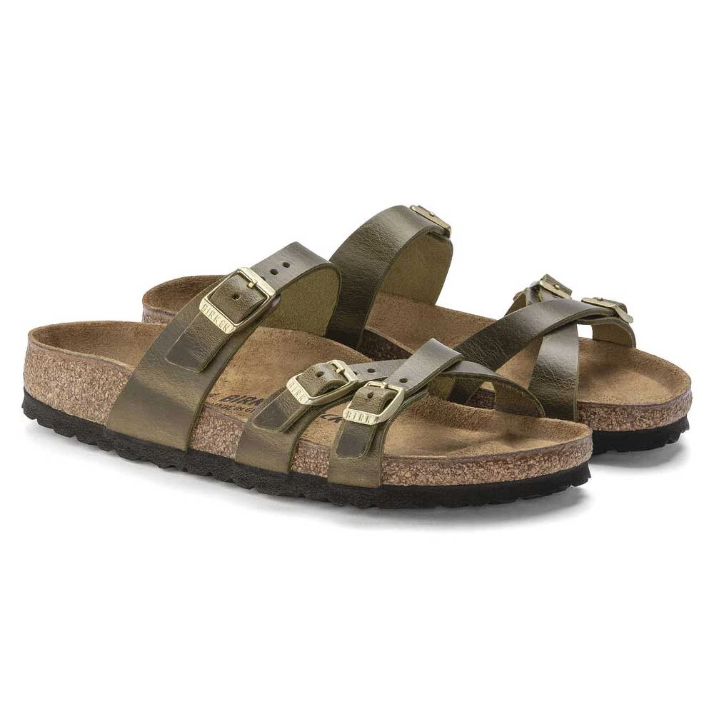 Birkenstock Women's Franca Cork Green Olive Oiled Leather Sandal - Regular/Wide 3 Birkenstock Women's Franca Cork Green Olive Oiled Leather Sandal - Regular/Wide - Image 3
