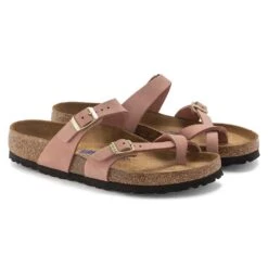 Birkenstock Women's Mayari NuBuck Soft Footbed - Old Rose- Regular/Wide -Sports Shoes 1023964 pair