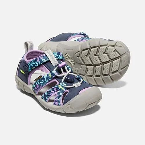 Keen Little Kids' Seacamp II CNX Sandal - Black Iris/African Violet 3 Keen Little Kids' Seacamp II CNX Sandal - Black Iris/African Violet - Image 3