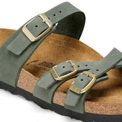 Birkenstock Women's Franca Nubuck Sandal - Thyme - Regular/Wide -Sports Shoes 1025725 detail 1