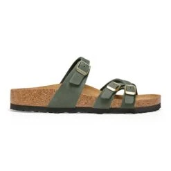 Birkenstock Women's Franca Nubuck Sandal - Thyme - Regular/Wide -Sports Shoes 1025725 side