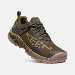 Keen Men's NXIS Evo WP Hiking Shoe - Dark Olive/Black Olive - Regular (D) -Sports Shoes 1025909 3Q PDP 1