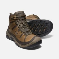 Keen Men's Circadia Mid WP Hiking Boot- Bison/Brindle- Wide (2E) -Sports Shoes 1026841 PPS PDP
