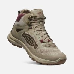 Keen Women's Terradora Flex Mid WP Hiking Boot - Plaza Taupe/Windsor Wine - Regular (B) -Sports Shoes 1026878 3Q PDP