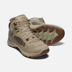 Keen Women's Terradora Flex Mid WP Hiking Boot - Plaza Taupe/Windsor Wine - Regular (B) -Sports Shoes 1026878 PPS PDP