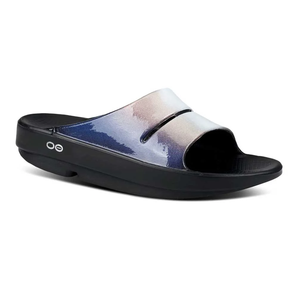 OOfos Women's OOahh Luxe Slide- Calypso 2 OOfos Women's OOahh Luxe Slide- Calypso - Image 2