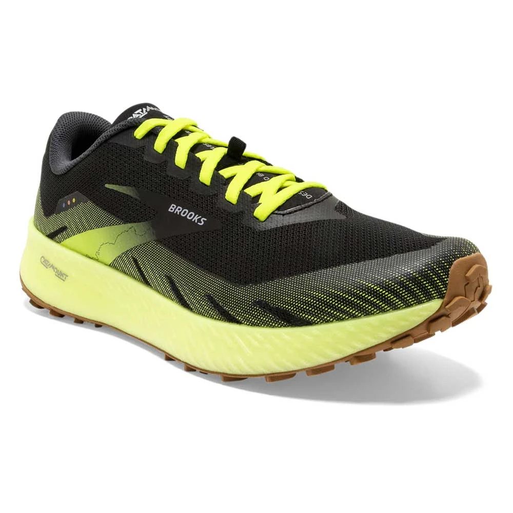 BROOKS Men's Catamount Trail Shoe- Black/Nightlife- Regular (D) 2 BROOKS Men's Catamount Trail Shoe- Black/Nightlife- Regular (D) - Image 2