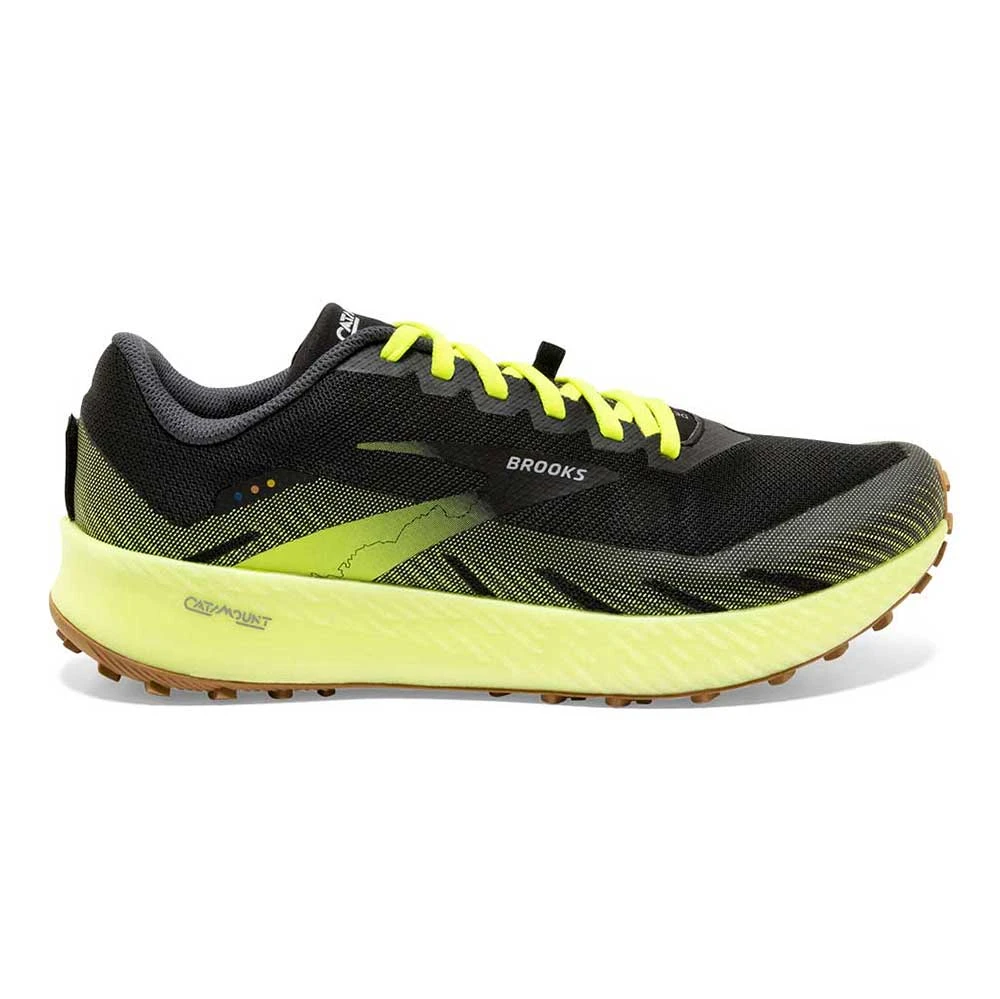BROOKS Men's Catamount Trail Shoe- Black/Nightlife- Regular (D) 1 BROOKS Men's Catamount Trail Shoe- Black/Nightlife- Regular (D)