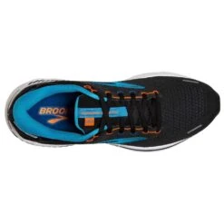 BROOKS Men's Adrenaline GTS 22 Running Shoe - Black/Blue/Orange- Regular (D) -Sports Shoes 110366 034 o adrenaline gts 22 mens cushion running shoe