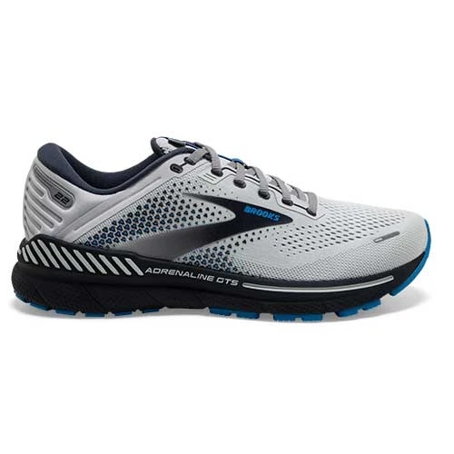 BROOKS Men's Adrenaline GTS 22 Running Shoe- Oyster/India Ink/Blue - Wide (2E) 1 BROOKS Men's Adrenaline GTS 22 Running Shoe- Oyster/India Ink/Blue - Wide (2E)