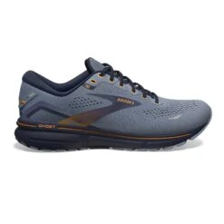 BROOKS Men's Ghost 15 Running Shoe- Flintstone/Peacoat/Oak- Regular (D)