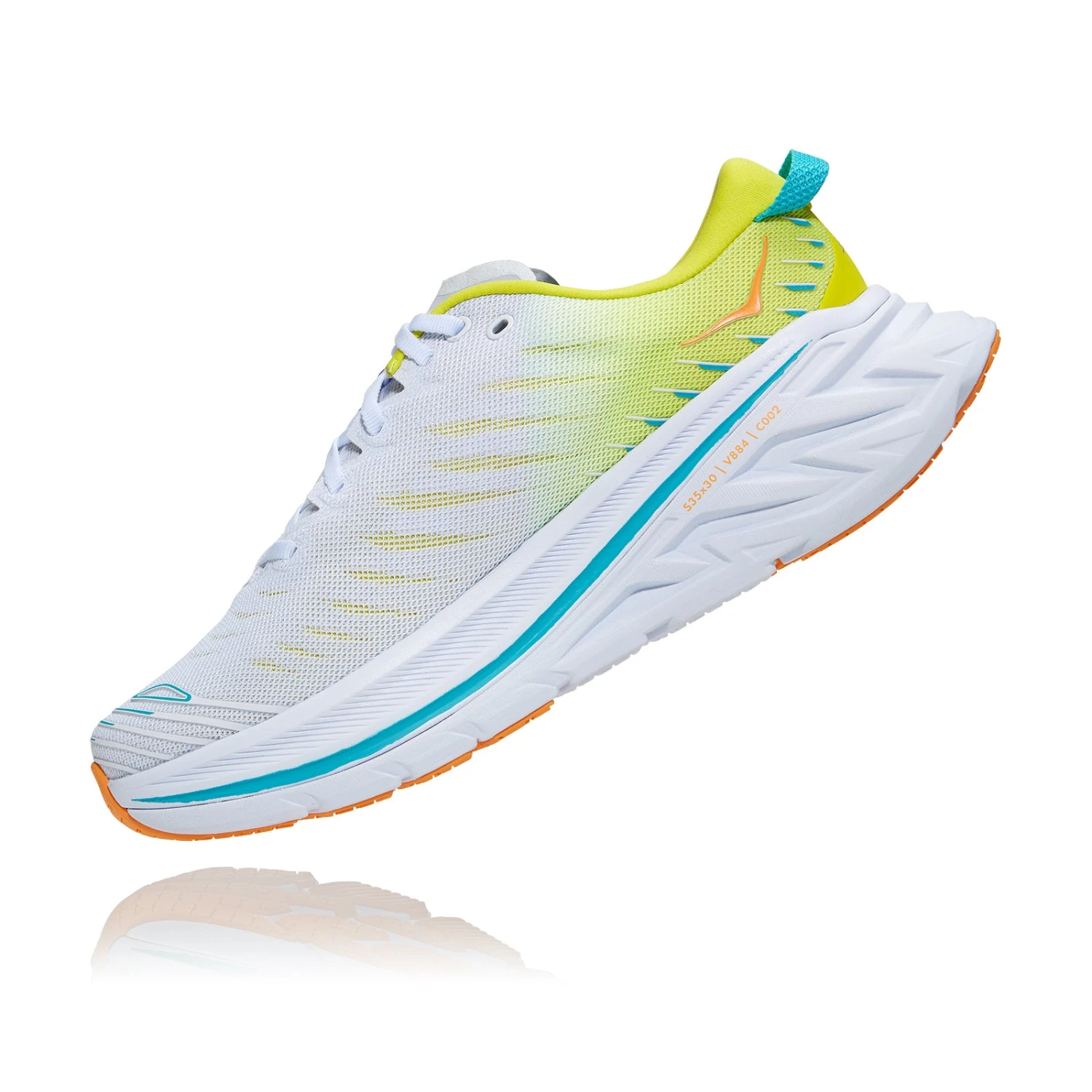 Hoka Men's Bondi X Running Shoe - White/Evening Primrose - Regular (D) 4 Hoka Men's Bondi X Running Shoe - White/Evening Primrose - Regular (D) - Image 4
