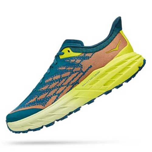 Hoka Men's Speedgoat 5 Trail Shoes - Blue Coral/Evening Primrose - Regular (D) 4 Hoka Men's Speedgoat 5 Trail Shoes - Blue Coral/Evening Primrose - Regular (D) - Image 4