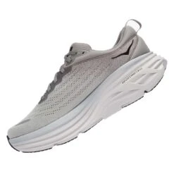 Hoka Men's Bondi 8 Running Shoe- Sharkskin/Harbor Mist- Wide (2E) -Sports Shoes 1123202 SHMS 4 d130a089 fed7 4b76 a648 52a8133c826c