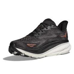 Hoka Women's Clifton 9 Running Shoe - Black/Copper - Wide (D) -Sports Shoes 1127896 BCPPR 3