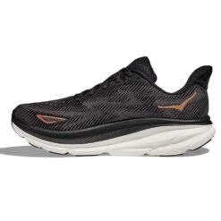 Hoka Women's Clifton 9 Running Shoe - Black/Copper - Wide (D) -Sports Shoes 1127896 BCPPR 8