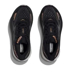 Hoka Women's Clifton 9 Running Shoe - Black/Rose Gold - Wide (D) -Sports Shoes 1127896 BRGL 2