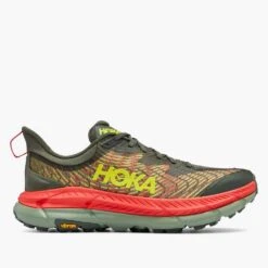 Hoka Men's Mafate Speed 4 Trail Shoe - Thyme/Fiesta- Regular (D)