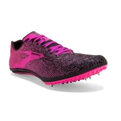 BROOKS Women's Mach 19 Track Spike - Black/Hollyhock/Pink- Regular (B) -Sports Shoes 120311 063 A Mach 19