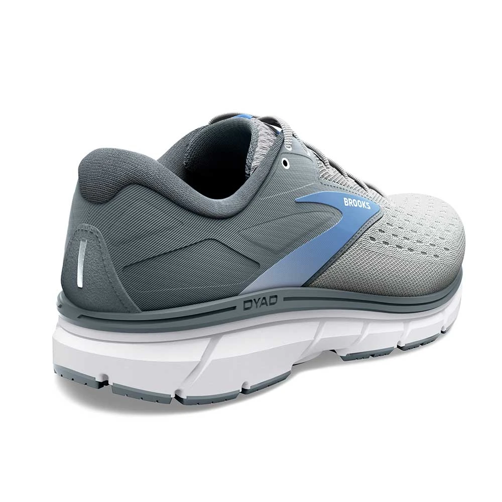 BROOKS Women's Dyad 11 Running Shoe - Grey/White/Blue - Regular (B) 4 BROOKS Women's Dyad 11 Running Shoe - Grey/White/Blue - Regular (B) - Image 4