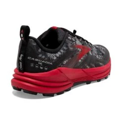 BROOKS Women's Cascadia 16 Trail Shoe - Black/Grey/Red- Regular (B) -Sports Shoes 120363 008 H Cascadia 16