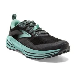 BROOKS Women's Cascadia 16 Trail Running Shoes - Black/Ebony/Yucca - Regular (B) 8 BROOKS Women's Cascadia 16 Trail Running Shoes - Black/Ebony/Yucca - Regular (B) -Sports Shoes 120363 049 A Cascadia 16