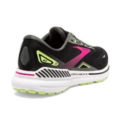 BROOKS Women's Adrenaline GTS 23 Running Shoe - Black/Gunmetal/Sharp Green- Narrow (2A) -Sports Shoes 120381 037 H Adrenaline GTS 23 1