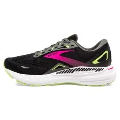 BROOKS Women's Adrenaline GTS 23 Running Shoe - Black/Gunmetal/Sharp Green- Narrow (2A) -Sports Shoes 120381 037 M Adrenaline GTS 23 1