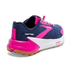 BROOKS Women's Catamount 2 Trail Running Shoe- Peacoat/Pink/Biscuit- Regular (B) -Sports Shoes 120388 425 H Catamount 2