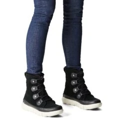 Sorel Women's Explorer II Joan Faux Fur Boot - Black/Fawn - Regular (B) -Sports Shoes 1951631 010 a9