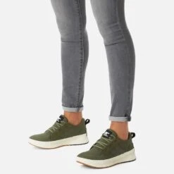 Sorel Women's Out N About III Low Sneaker Waterproof - Stone Green- Regular (B) -Sports Shoes 2019631 397 a9
