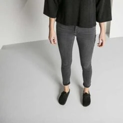 Birkenstock Boston Shearling Black Suede Leather- Regular/Wide -Sports Shoes 259883 f look f 1