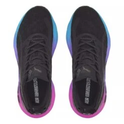 Men's Foreverrun Nitro Sunset Running Shoe - Puma Black/Luminous Blue/Electric Orchid- Regular (D) -Sports Shoes 38000701 BlackBlue TOP