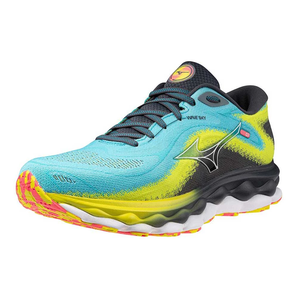 Mizuno Men's Wave Sky 7 Running Shoe - Jet Blue/White - Regular (D) 2 Mizuno Men's Wave Sky 7 Running Shoe - Jet Blue/White - Regular (D) - Image 2