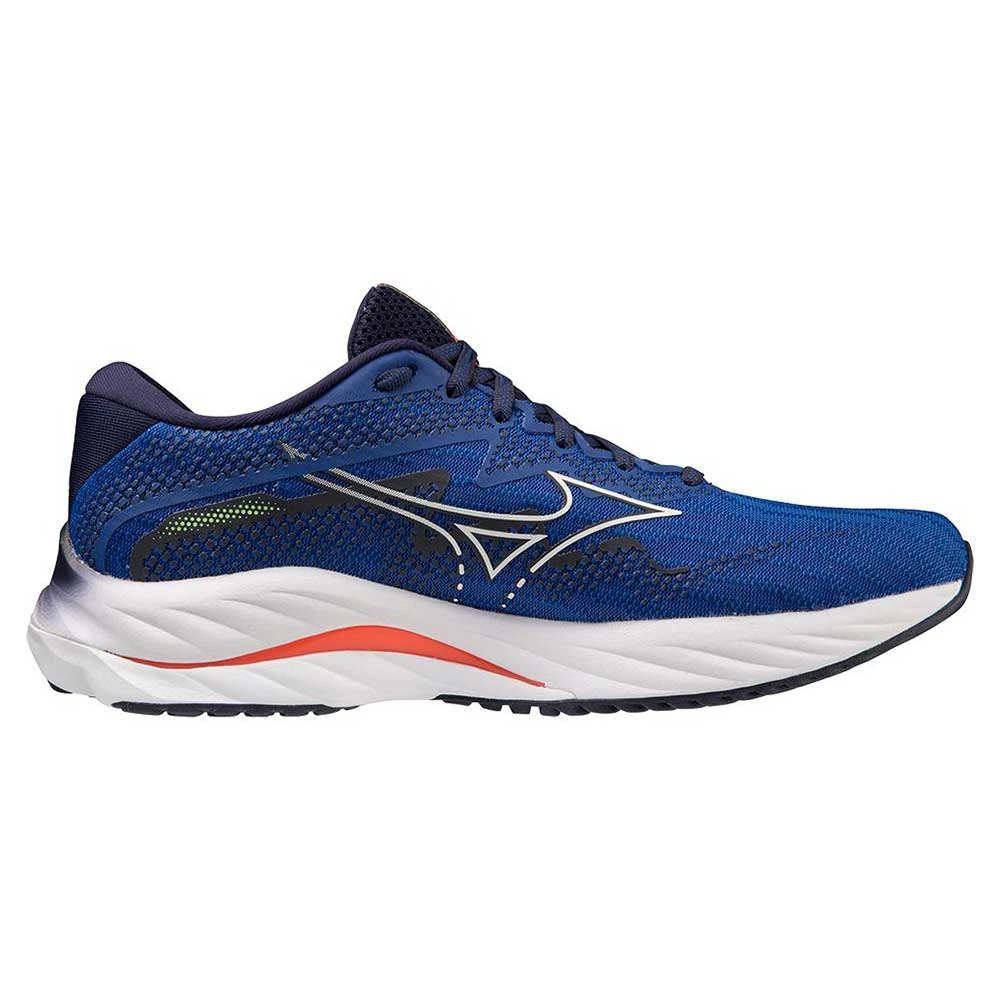 Mizuno Men's Wave Rider 27 Running Shoe - Surf The Web/White - Regular (D) 1 Mizuno Men's Wave Rider 27 Running Shoe - Surf The Web/White - Regular (D)