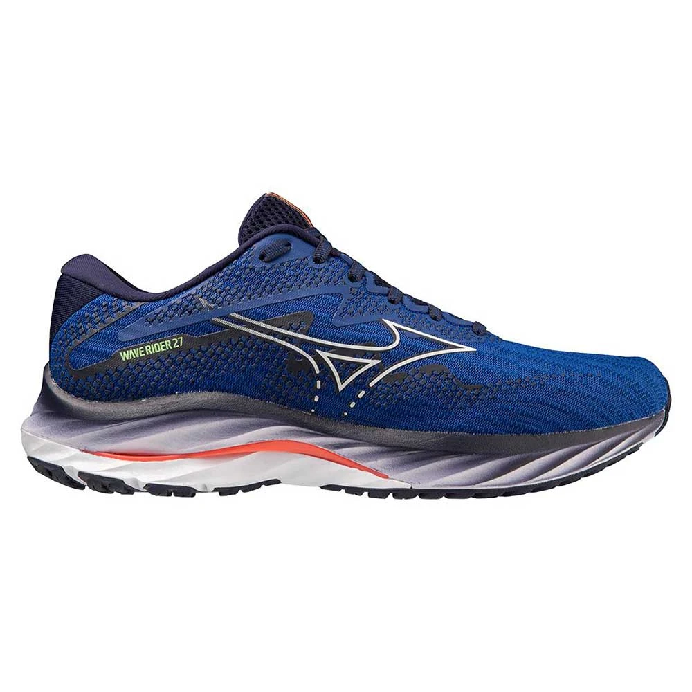 Mizuno Men's Wave Rider 27 Running Shoe - Surf The Web/White - Regular (D) 5 Mizuno Men's Wave Rider 27 Running Shoe - Surf The Web/White - Regular (D) - Image 5
