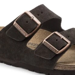 Birkenstock Arizona Mocha Suede Leather Sandal- Regular/Wide -Sports Shoes 51903 detail 1