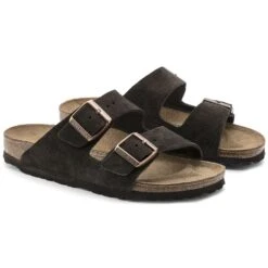 Birkenstock Arizona Mocha Suede Leather Sandal- Regular/Wide -Sports Shoes 51903 pair