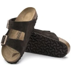 Birkenstock Arizona Mocha Suede Leather Sandal- Regular/Wide -Sports Shoes 51903 sole
