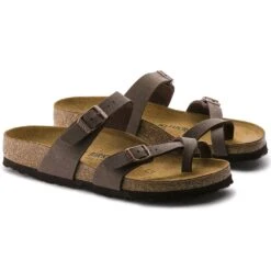 Birkenstock Mayari Suede Mocha Birko-Flor® Nubuck Sandal- Regular/Wide -Sports Shoes 71063 pair