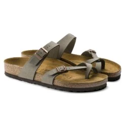 Birkenstock Mayari Cork Stone Birko-Flor Nubuck Sandal- Regular/Wide -Sports Shoes 71071 pair