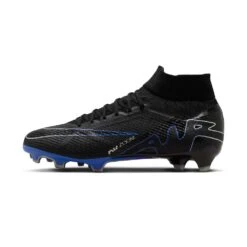 Unisex Nike Zoom Mercurial Superfly 9 Pro FG Soccer Shoe - Black/Chrome-Hyper Royal- Regular (D) -Sports Shoes AURORA DJ5598 040 PHSLH000 2000