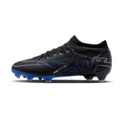 Nike Zoom Mercurial Vapor 15 Pro FG Soccer Cleat- Black/Chrome-Hyper Blue- Regular (D) -Sports Shoes AURORA DJ5603 040 PHSLH000 2000
